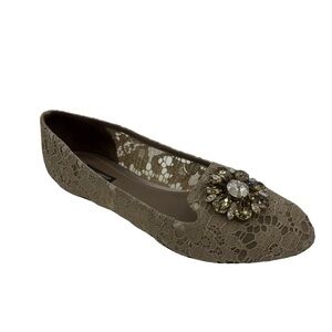 Dolce & Gabbana Elegant Lace Embellished Flats